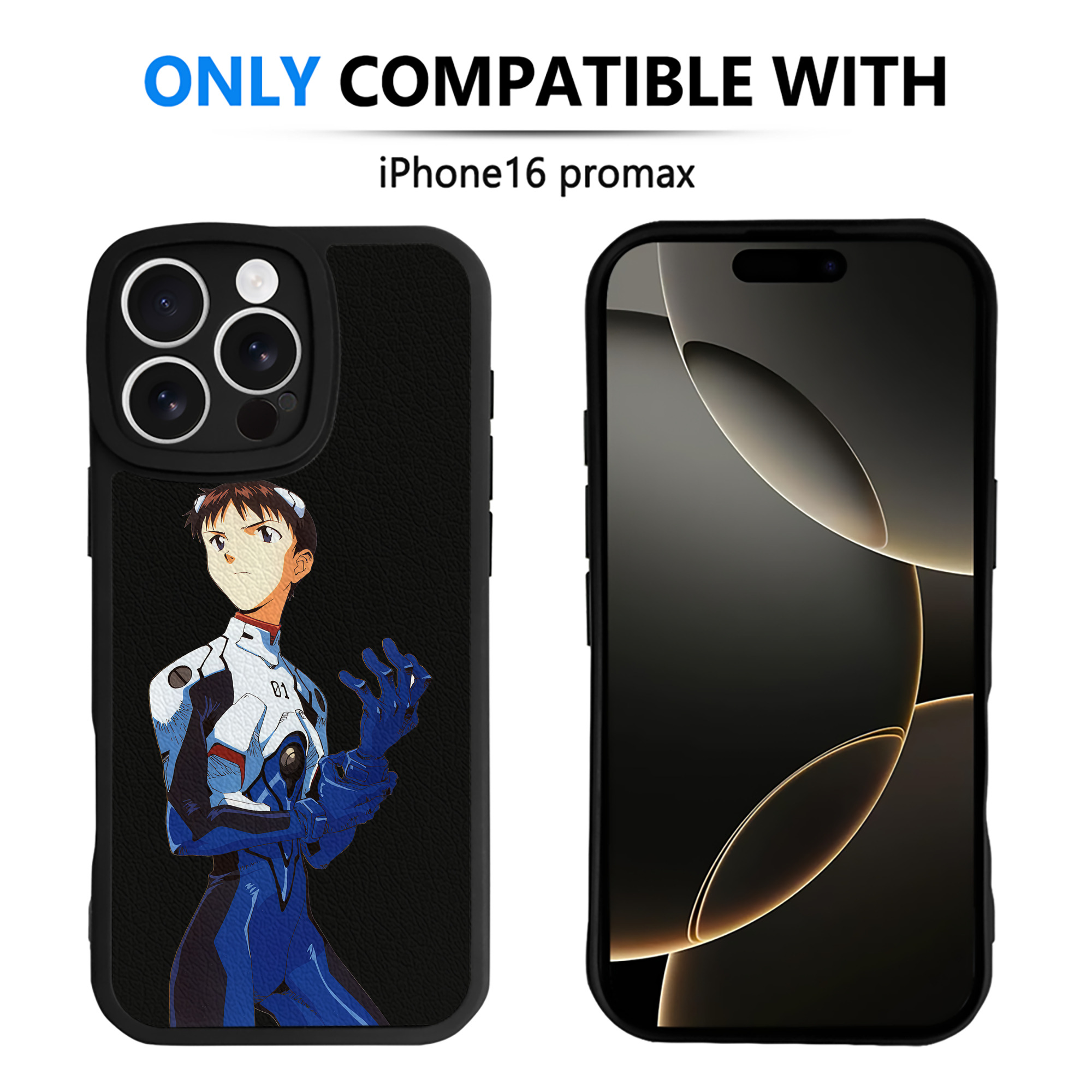 （画像用） EVA 新世紀エヴァンゲリオン 【iPhone 16シリーズ対応】シリコンスマホケース（レザー調） 材質：シリコン